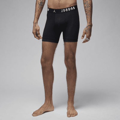 Jordan Men s Flight Cotton Core Boxer Briefs 3 Pack Large Black